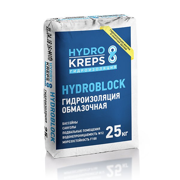 Крепс Гидроизоляция обмазочная HYDROBLOCK (упак 25кг)