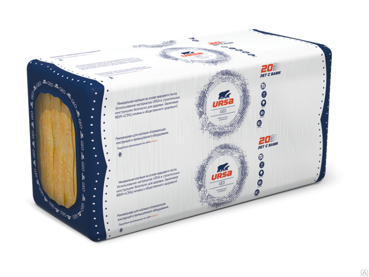 Утеплитель Ursa GEO 31 PN П-60 1250х600х20 мм 24шт. уп