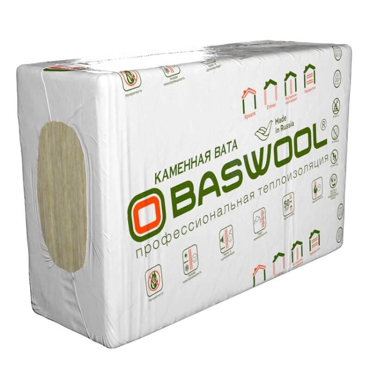 Утеплитель BASWOOL 50 - Стандарт 1200х600х50 мм, 6 шт. уп